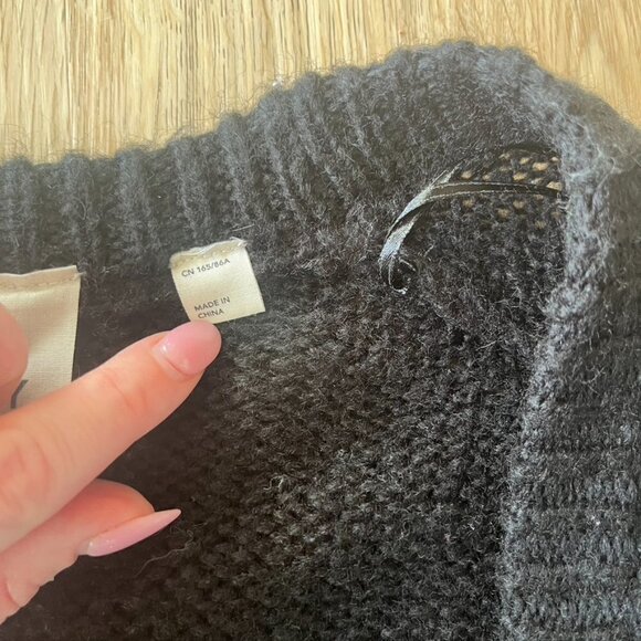 Cheap Monday Hook chunky knit zip Front Cardigan Black small oversized - Picture 9 of 13